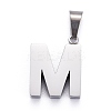 Non-Tarnish 304 Stainless Steel Letter Pendants STAS-H127-M-P-2