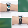   8Pcs 8 Style Half Round & Triangle Synthetic Turquoise Watch Band Charms Set MOBA-PH0001-12-3