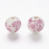 Handmade Printed Porcelain Beads X-PORC-Q201-12mm-3-2