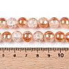 Electroplated Crackle Glass Beads Strands EGLA-N014-10mm-01-4