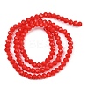 Opaque Solid Color Crystal Glass Faceted Rondelle Beads Strands GLAA-F025-A08-5