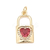 Brass Micro Pave Cubic Zirconia Pendants KK-A161-30G-C-1
