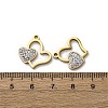 304 Stainless Steel Clay Rhinestone Pendants STAS-P406-17G-G-3
