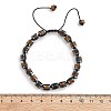 Adjustable Natural Tiger Eye and Non-magnetic Synthetic Hematite Braided Bead Bracelets BJEW-Z090-01K-5