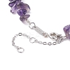 Natural Amethyst Chip Beaded Necklace NJEW-JN03824-03-5
