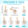 5Pcs 5 Styles Natural Cultured Freshwater Pearl Nuggets with Letter Pendants KK-TA0002-37-4