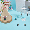8Pcs Heart Abalone Shell/Paua Shell Pendants PALLOY-GO00048-4