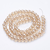 Electroplated Glass Beads Strands X-EGLA-Q092-8mm-A10-2