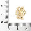 Brass Pave Clear Cubic Zirconia Stud Earring Findings KK-D369-09G-3
