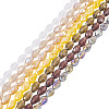 7 Strands 7 Colors Transparent Electroplate Glass Beads Strands EGLA-TA0013-09-2