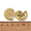 Brass Micro Pave Clear Cubic Zirconia Conch Stud Earrings EJEW-H165-07G-5