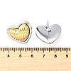 304 Stainless Steel Stud Earrings EJEW-D308-04B-PG-3