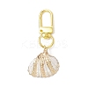 5Pcs Electroplate Shell Pendant Decorations HJEW-JM03084-4