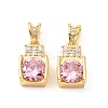 Brass Micro Pave Cubic Zirconia Pendants KK-G533-18G-02-1