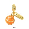 1Pc Sport Theme Brass Enamel European Dangle Charms KK-YW0002-67-1