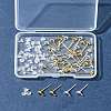 40Pcs 2 Colors 304 Stainless Steel Stud Earring Findings STAS-FS0001-57-6
