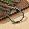 Natural Chrysocolla Chips Bracelets for Women BJEW-H623-01S-09-2