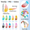 20Pcs 10 Colors Two Tone Frosted Acrylic Pendants FACR-TA0001-07-4