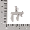 Non-Tarnish 201 Stainless Steel Pendants STAS-A094-11P-3