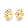 Brass Plastic Pearl Cuff Earrings EJEW-G420-01G-4