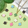 30Pcs 6 Colors Alloy Enamel Pendants ENAM-YW0004-98-5