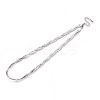 5.5MM 304 Stainless Steel Braided Cuban Link Chain Necklaces NJEW-N058-03P-1