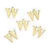 Ion Plating(IP) 304 Stainless Steel Alphabet Charms STAS-H122-W-G-2