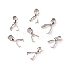 Non-Tarnish 201 Stainless Steel Pendant Pinch Bails STAS-P223-16P-A-3