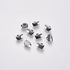 Tarnish Resistant 304 Stainless Steel Ribbon Crimp Ends STAS-S112-001B-P-2