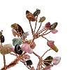 Natural Multicolor Tourmaline Chips & Agate Pedestal Display Decorations DJEW-A001-04F-3