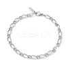 304 Stainless Steel Figaro Chains Bracelets for Women BJEW-JB12772-1