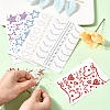 6 Styles Resin & Terylene & Acrylic Face Painting Stickers AJEW-SP0002-66-4