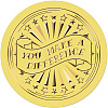 Gold Foil Paper Picture Stickers STIC-WH0030-003-1