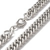 Iron Cuban Link Chain Necklaces for Women Men NJEW-A028-01A-P-2