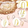 40Pcs 4 Colors Brass Micro Pave Clear Cubic Zirconia Hoop Earring Findings KK-CP0001-10-3