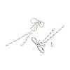 Crystal Rhinestone & Clear Cubic Zirconia Stud Earrings LS-EJEW-C037-01D-P-3