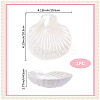 Shell Shaped Porcelain Jewelry Storage Display Trays for Rings AJEW-SP0006-06A-01-2