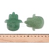 Natural Green Aventurine Hamsa Hand with Eye Figurines DJEW-N003-04H-3
