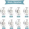 32Pcs 8 Style 304 Stainless Steel Charms STAS-BC0002-99-2