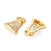 Christmas Theme Brass Pave Clear Cubic Zirconia Pendants KK-T073-04G-2