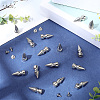 20Pcs Zinc Alloy Spikes Screwback Studs FIND-GF0008-53B-4