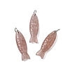 Natural Strawberry Quartz Carved Pendants G-G314-01P-01-1
