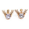 Brass Micro Cubic Zirconia Pendants GLAA-S193-014-2