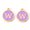 Golden Plated Alloy Enamel Charms ENAM-S118-10W-1