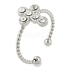 304 Stainless Steel Crystal Rhinestone Cuff Rings for Women LS-RJEW-G338-03P-4