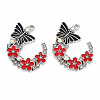 Alloy Rhinestone Pendants PALLOY-N153-06B-RS-1