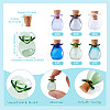 6Pcs 6 Colors Glass Bottles Ornament AJEW-TA0001-74-4