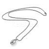 Non-Tarnish 304 Stainless Steel Rugby Pendant Necklaces NJEW-Z023-02P-1