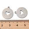 Non-Tarnish 316L Surgical Stainless Steel Pendants STAS-F302-10P-01-3