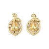 Brass Micro Pave Cubic Zirconia Pendants KK-C107-05G-1